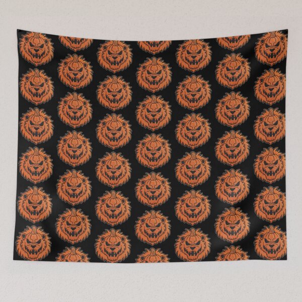 Item preview, Halloween Lion Head Patch Embroidery Fabric Stitched Patch designed and sold by HappyPatchClub.