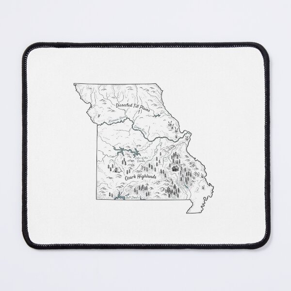 Item preview, Missouri Illustrated Map – Hand-Drawn Rivers & Nature Adventure Sketch designed and sold by Paper Drip.