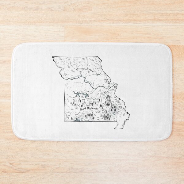 Item preview, Missouri Illustrated Map – Hand-Drawn Rivers & Nature Adventure Sketch designed and sold by Paper Drip.