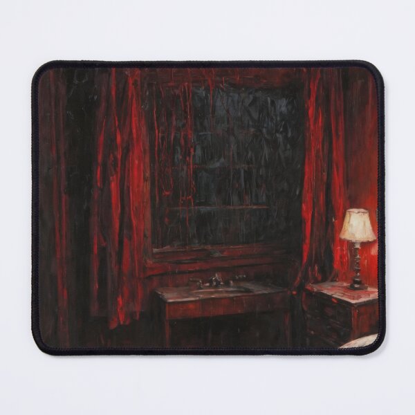 Item preview, Crimson Nightmare Bedroom - Gothic Horror Impressionism designed and sold by Visualynx.
