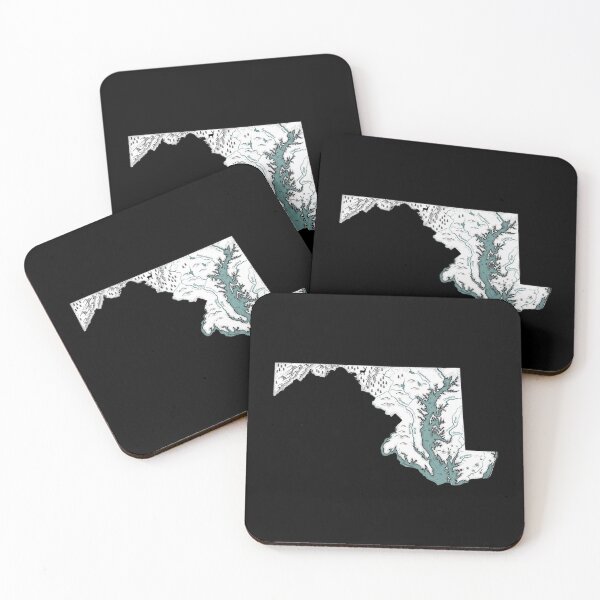 Item preview, Maryland Illustrated Map – Hand-Drawn Rivers & Nature Adventure Sketch designed and sold by Paper Drip.