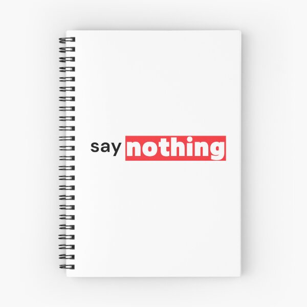 Item preview, Say Nothing — Bold Red Introvert Command Typography designed and sold by OrikuStudio.