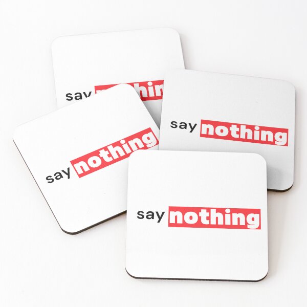 Item preview, Say Nothing — Bold Red Introvert Command Typography designed and sold by OrikuStudio.
