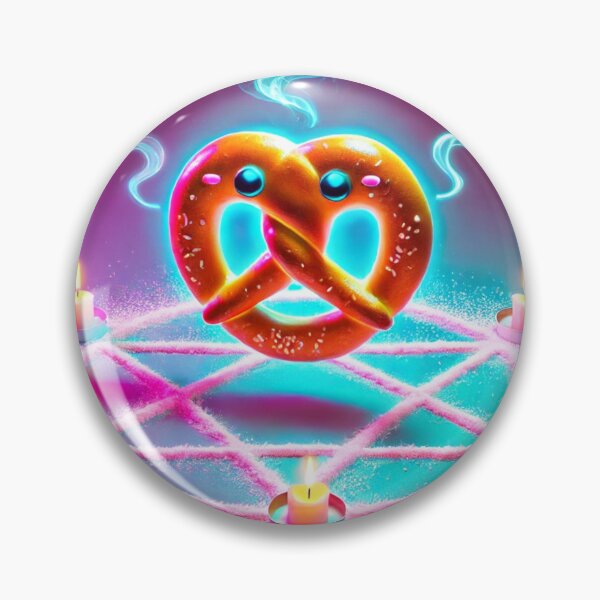 Item preview, Summoning Snacks – Witchy Pretzel Ritual (Neon Spooky Cute) designed and sold by ComedyInkFactor.