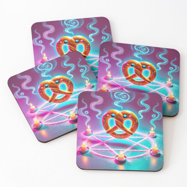 Item preview, Summoning Snacks – Witchy Pretzel Ritual (Neon Spooky Cute) designed and sold by ComedyInkFactor.