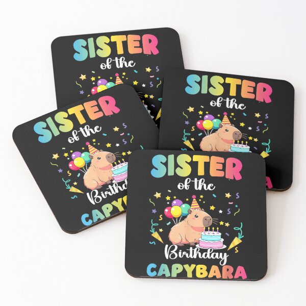 Item preview, Sister of The Birthday Girl Capybara Bday Party Family Art for Men Women Kids , Capybara Gift Lover  designed and sold by DZIRI NAJAT.