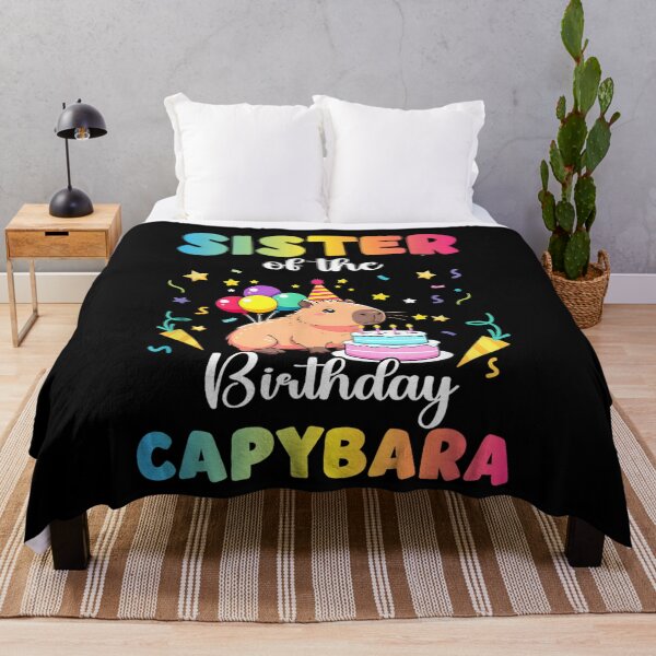 Item preview, Sister of The Birthday Girl Capybara Bday Party Family Art for Men Women Kids , Capybara Gift Lover  designed and sold by DZIRI NAJAT.