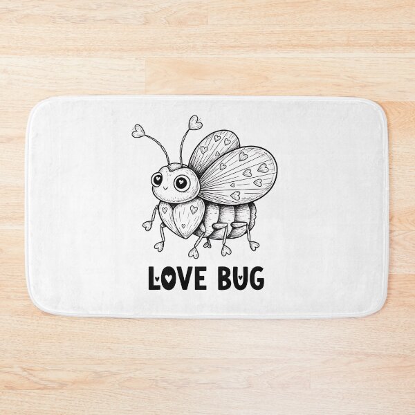 Item preview, Love Bug Cute Kawaii Valentine Bee Sketch designed and sold by Anna_art_space.