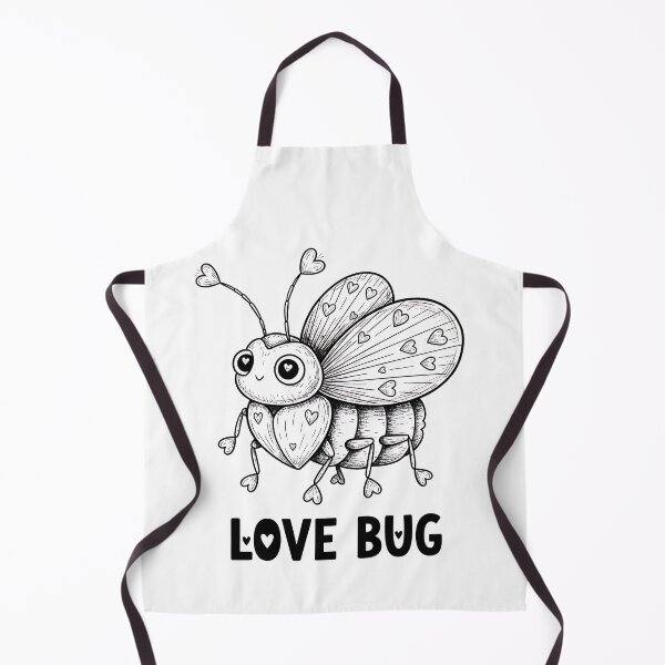 Item preview, Love Bug Cute Kawaii Valentine Bee Sketch designed and sold by Anna_art_space.