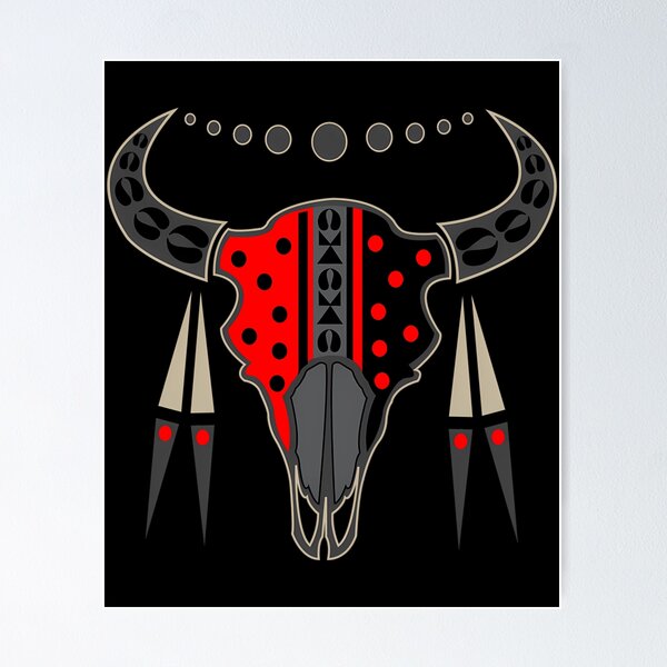 Item preview, Buffalo Skull and Feathers designed and sold by nqlcctulux48.