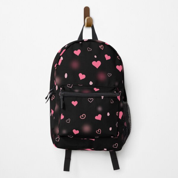 Item preview, Pink Hearts on Black – Cute Love Pattern designed and sold by MarrySArtwork.