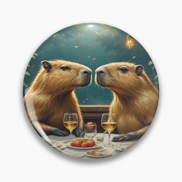 Item preview, Capybara Dinner Date - Valentines Day 2026 designed and sold by SuperVenus.