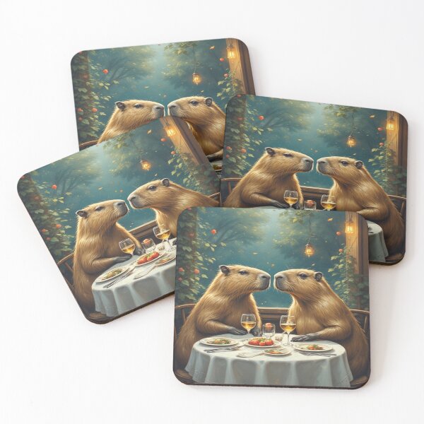 Item preview, Capybara Dinner Date - Valentines Day 2026 designed and sold by SuperVenus.
