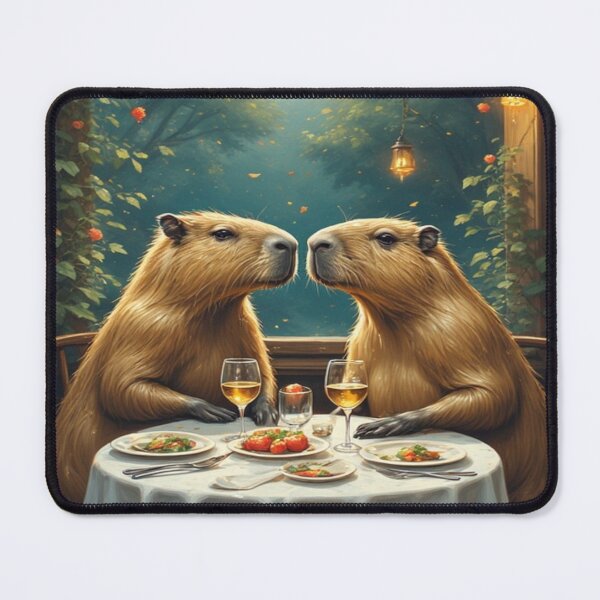 Item preview, Capybara Dinner Date - Valentines Day 2026 designed and sold by SuperVenus.