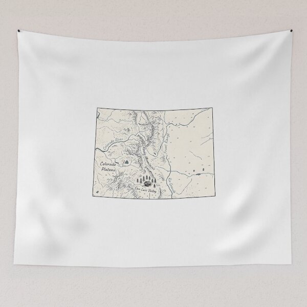 Item preview, Colorado Illustrated Map – Hand-Drawn Rivers & Nature Adventure Sketch designed and sold by Paper Drip.