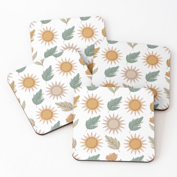 Item preview, Boho Minimalist Sun and Leaf Seamless Pattern Illustration Background designed and sold by DiNata.