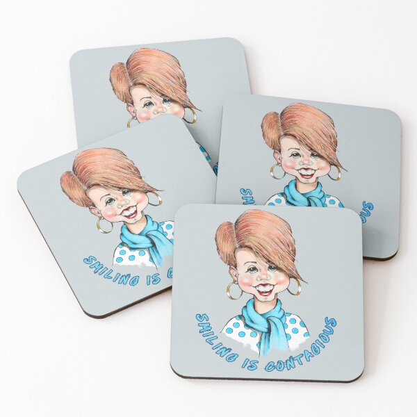 Item preview, Smiling is Contagious Caricature of Woman, Toothy SMILE designed and sold by JoyfulWhimsy.