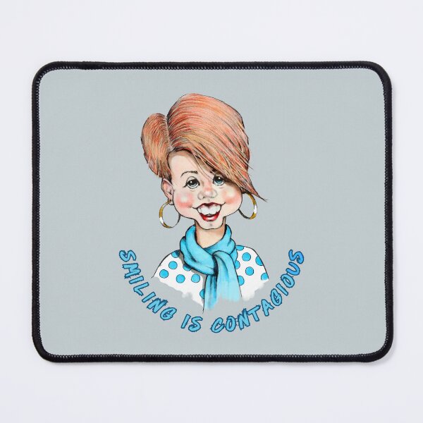 Item preview, Smiling is Contagious Caricature of Woman, Toothy SMILE designed and sold by JoyfulWhimsy.