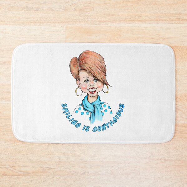 Item preview, Smiling is Contagious Caricature of Woman, Toothy SMILE designed and sold by JoyfulWhimsy.