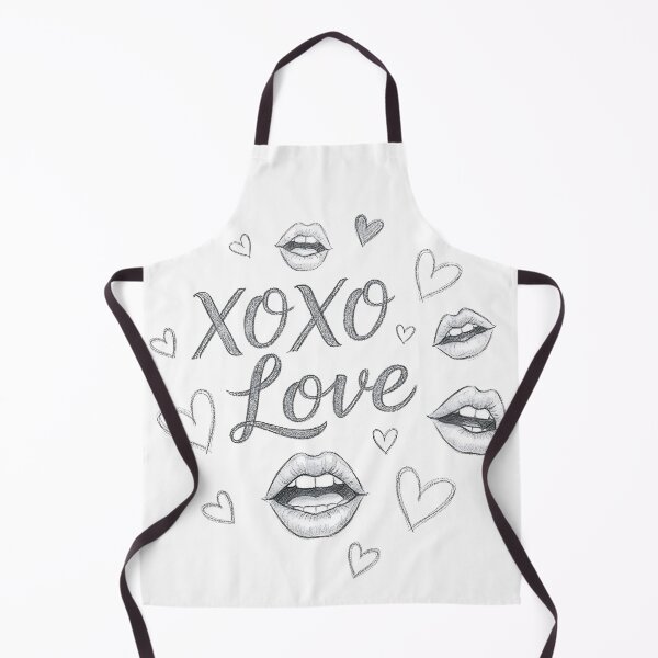 Item preview, XOXO Love Lips and Hearts Aesthetic Pencil Art designed and sold by Anna_art_space.