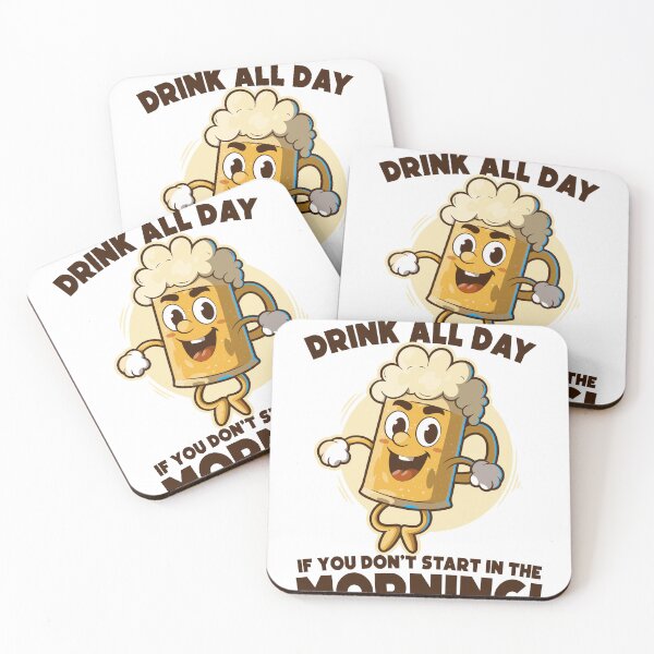 Item preview, You can’t drink all day if you don’t start in the morning – funny beer joke - on light colors designed and sold by messy-nessie.