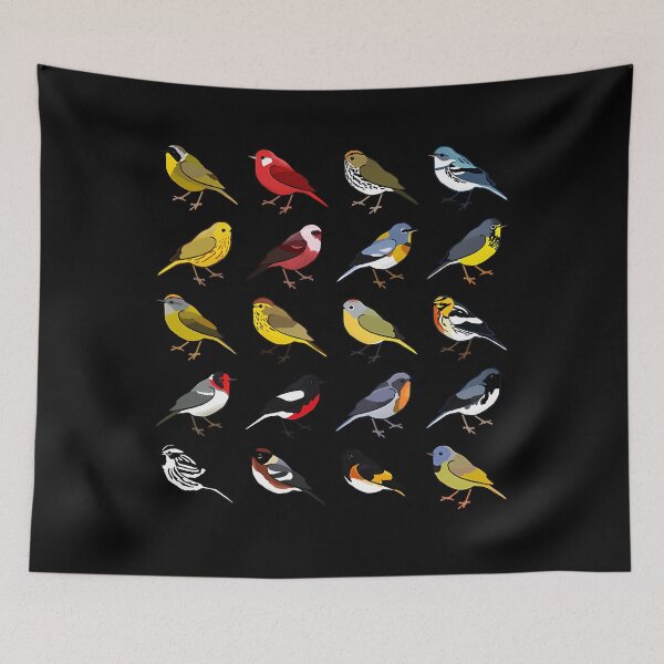 Item preview, Warbler Birds Pattern designed and sold by nqlcctulux48.