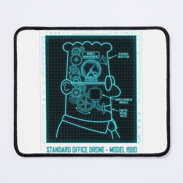 Item preview, Scott Adams Style Corporate Drone Blueprint Schematic designed and sold by AURA Vibes.