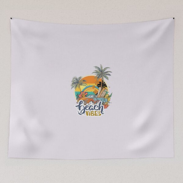 Item preview, Beach Vibes – Retro Surf Sunset Art designed and sold by craftedapex.