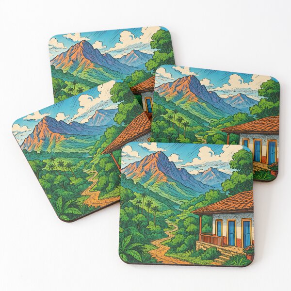 Item preview, Colombia landscape | Comics stylCartoone -  designed and sold by ComicsFactory.