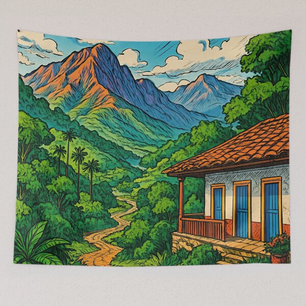 Item preview, Colombia landscape | Comics stylCartoone -  designed and sold by ComicsFactory.