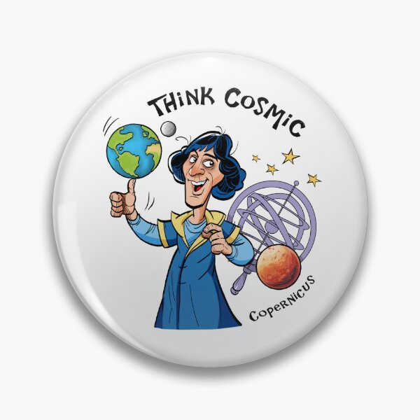 Item preview, Copernicus Cartoon – Think Cosmic | Funny Astronomy Science Art designed and sold by Green Bird Design.