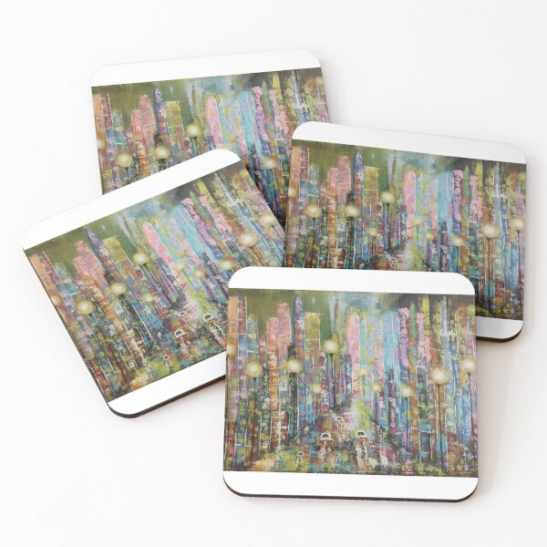 Item preview, Abstract Cityscape - Neon Night on Main Street designed and sold by MyArtYourProducts.