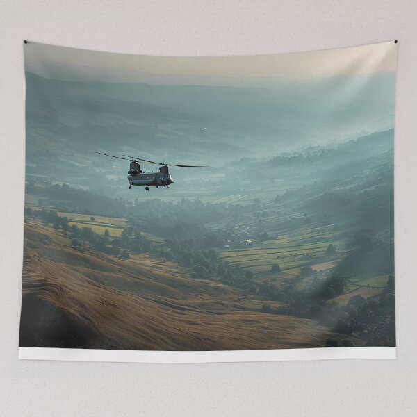 Item preview, Low-Flying Chinook in Golden Light designed and sold by Skyframe Aviation.
