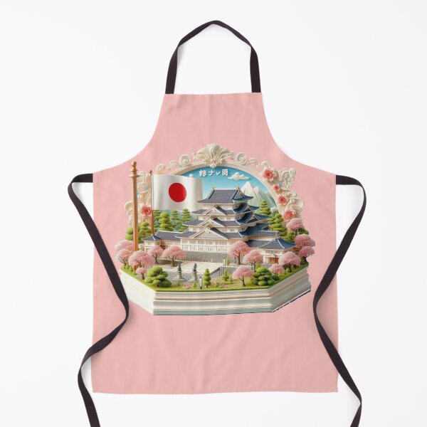 Item preview, Japan Royal Palace Cute 3D Label with Japanese Flag,  designed and sold by PaintMeWorld.