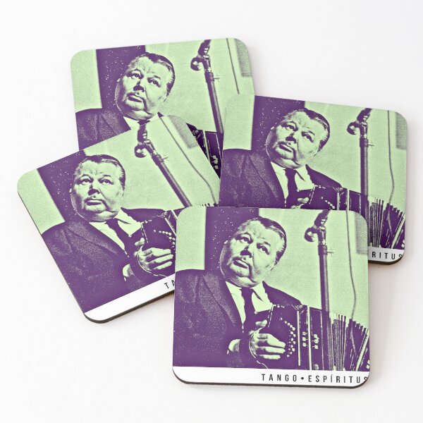 Item preview, Anibal Troilo Tango Wall Art – Bandoneon Portrait, Buenos Aires Mint Green Music Print designed and sold by Espiritus-Tango.