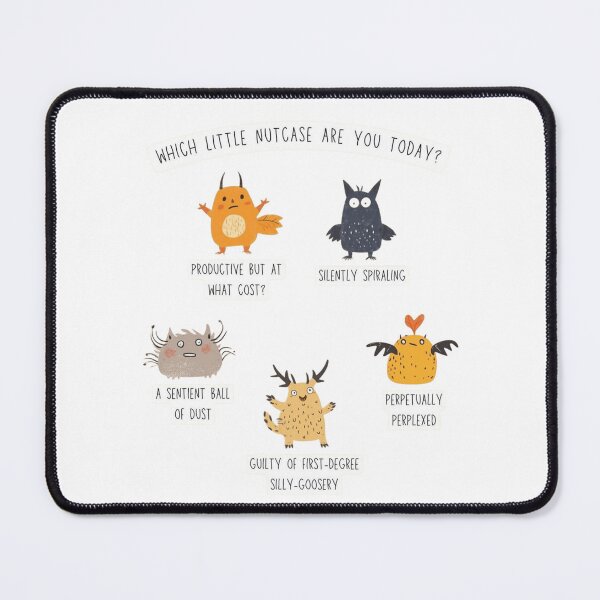 Item preview, Which Little Nutcase Are You Today Funny Monster Chart designed and sold by JossDesign15.