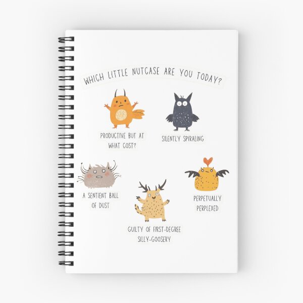 Item preview, Which Little Nutcase Are You Today Funny Monster Chart designed and sold by JossDesign15.