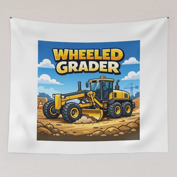 Item preview, Construction Vehicles - Wheeled Grader Vintage Retro Design designed and sold by VintageImageInc.