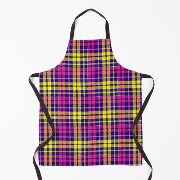 Item preview, Yellow and Pink Tartan Plaid On Blue Background designed and sold by PatternTitan.