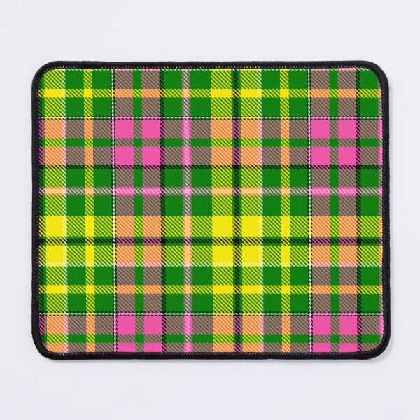 Item preview,   Yellow and Pink Tartan Plaid On Green Background  designed and sold by PatternTitan.