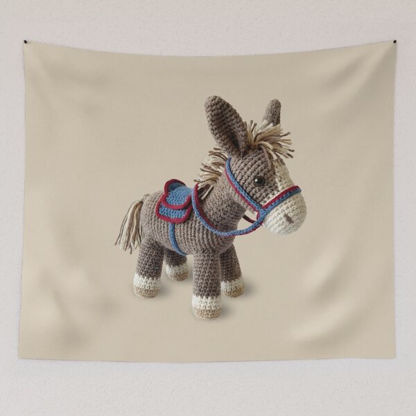 Item preview, Cute Crochet Mule Amigurumi Stuffie designed and sold by TackyTime.