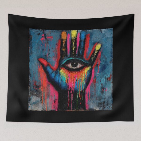 Item preview, GraffitX Pop Chaos Oracle – Abstract Street Surreal Portrait Art designed and sold by Blackcanvas444.
