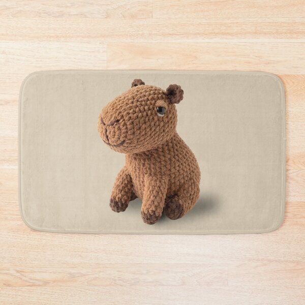 Item preview, Cute Brown Crochet Capybara Amigurumi Stuffie designed and sold by TackyTime.