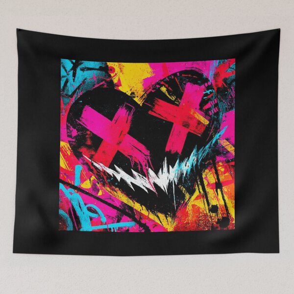 Item preview, GraffitX Pop Chaos Oracle – Abstract Street Surreal Portrait Art designed and sold by Blackcanvas444.