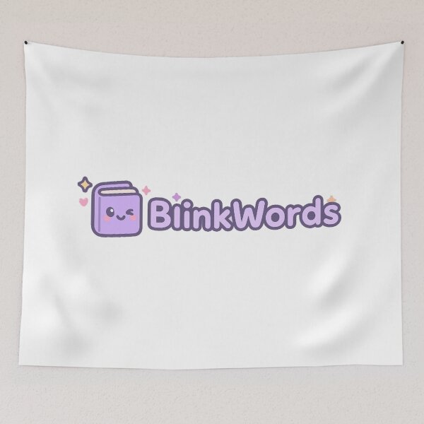 Item preview, Blink Words Logo — Kawaii Book Purple Pastel T-Shirt designed and sold by OrikuStudio.