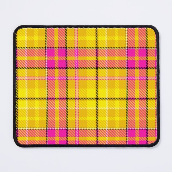 Item preview,  Yellow and Pink Tartan Plaid On Yellow Background  designed and sold by PatternTitan.