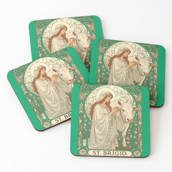 Item preview, The Patroness Saint Of Dairy Workers St Brigid designed and sold by taiche.