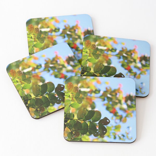 Item preview, Colorful leaves against a blue sky designed and sold by Léa Lefebvre Photography.
