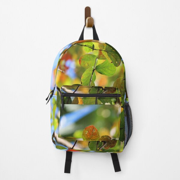 Item preview, Colorful leaves against a blue sky designed and sold by Léa Lefebvre Photography.