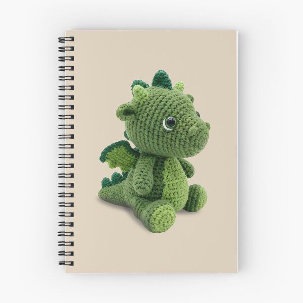 Item preview, Cute Green Crochet Dragon Amigurumi Stuffie designed and sold by TackyTime.